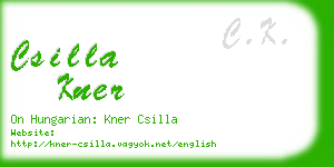 csilla kner business card